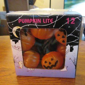 12 light up string along pumpkin lights